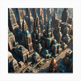 Futuristic Cityscape 31 Canvas Print