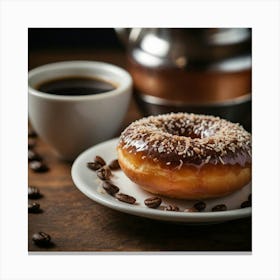 Donuts And Coffee Canvas Print