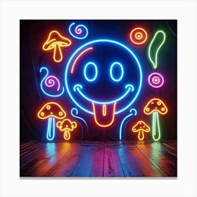 Psychedelic Neon Sign Canvas Print