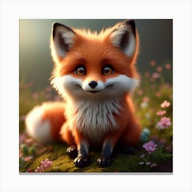 Cute Fox Canvas Print