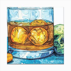 Glass Of Whiskey Canvas Print