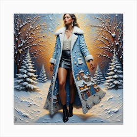 Girl In A Coat Canvas Print