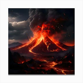 Volcano Stock Videos & Royalty-Free Footage Canvas Print