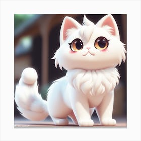 White Cat Canvas Print