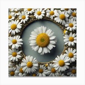 Frame Created From Chamomile On Edges And Nothing In Middle Trending On Artstation Sharp Focus St (7) Canvas Print