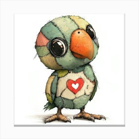 Parrot With A Heart 1 Toile