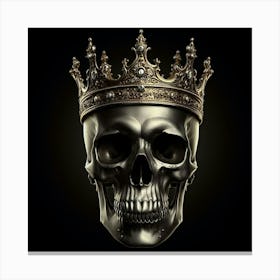 Skull With Crown Canvas Print