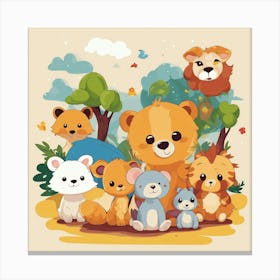 Playful Kids Animal Tshirt Design (5) 2024 05 02t202102 Canvas Print