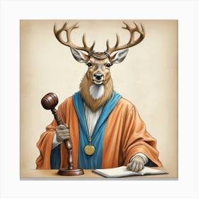 Deer Judge 1 Canvas Print