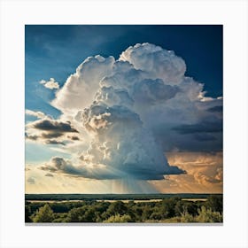 Cumulus Clouds Towering High Creating An Overcast Day In A Natural Outdoor Landscape Cumulus Clou 2 2 Canvas Print