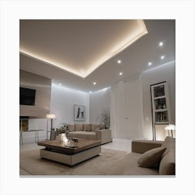 Modern Living Room 1 Canvas Print