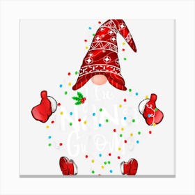 Nana Gnome Christmas Pajamas Matching Family Xmas Light Canvas Print