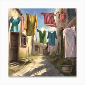 827636 The Laundry Line Show A Clothesline Strung Across Xl 1024 V1 0 Canvas Print