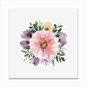 Watercolor Flowers 3 Canvas Print