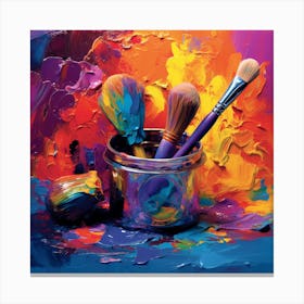Paintbrushes Canvas Print