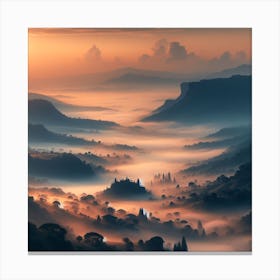 Sunrise In The Valley Canvas Print