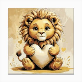 Leonardo Phoenix 10 A Whimsical Illustration Of A Cuddly Lion 3 Toile