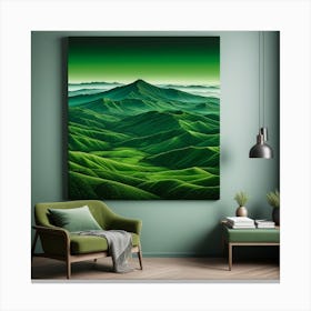 Cuadro Verde Tematico Canvas Print