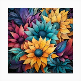 Colorful Flowers 7 Canvas Print