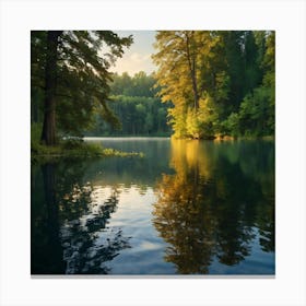 Sunrise In The Forest Canvas Print