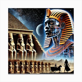 Egyptian Nubian Illustration Canvas Print