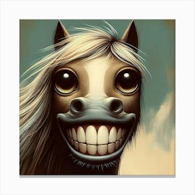 Funny Horse Canvas Print