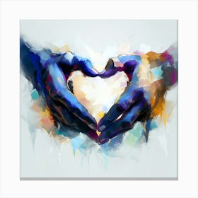 Heart Shape Of Hands Canvas Print