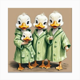 Donald Duck Family Canvas Print