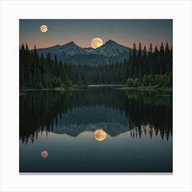 Serene Mountain Lake Canvas Print