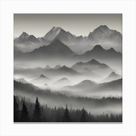 Misty Mountains Canvas Print