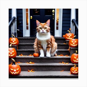 Halloween Cat 4 Canvas Print