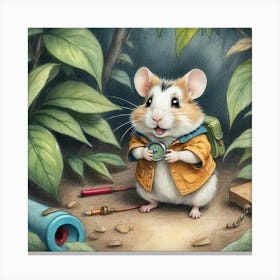 Mouse In The Woods Canvas Print