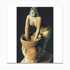 Egyptian Woman Washing Pot Canvas Print