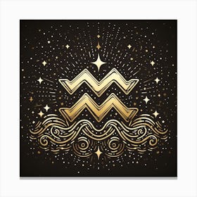 A Zodiac symbol, Aquarius 2 Canvas Print