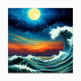 Night Waves Canvas Print