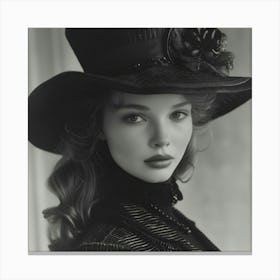 Lady In A Hat Canvas Print