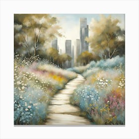 Peace By The City Canvas Print