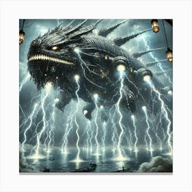 Shenlong Dreadnought Lightning Strikes Canvas Print