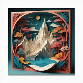 Paper Cut Art 2 Canvas Print