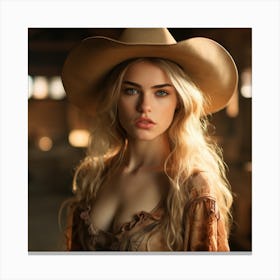 Westerngirlv5 Canvas Print