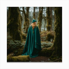 Elf In The Forest Canvas Print