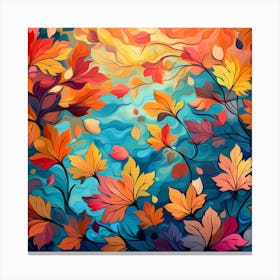 Autumn Leaves Painting Canvas Print