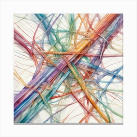 Multi-Colored Strands Canvas Print