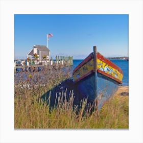 Boat In the Grass Canvas Print