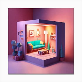 Miniature Living Room 2 Canvas Print
