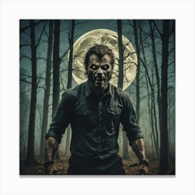 Werewolf In The Woods Canvas Print