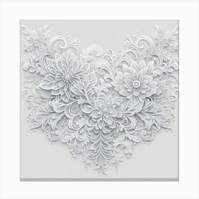 3d Paper Flowers Canvas Print