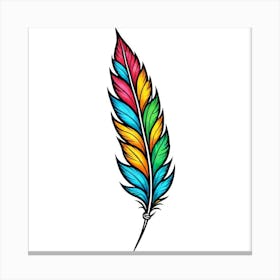 Colorful Feather 1 Canvas Print