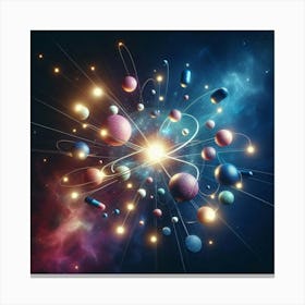 Atoms In Space Canvas Print