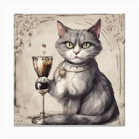 Steampunk Cat Canvas Print